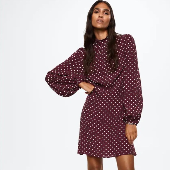Mango Polka Dress. Sold Out Online Size 00. EUC. Worn Only twice. - Picture 1 of 6